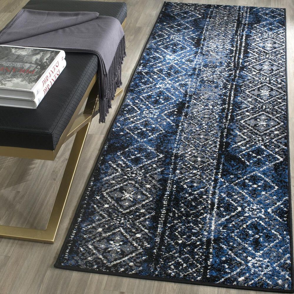 Safavieh Adirondack ADR111A-210 2&#39;6&quot; x 10&#39; Silver/Black Runner, , large