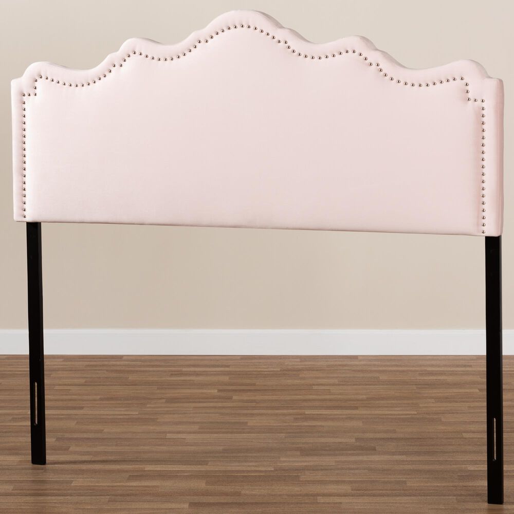 Baxton Studio Nadeen Queen Upholstered Headboard in Light Pink, , large