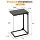 FDW C-Shape Side Table in Black, , large