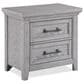 Crown Mark Beckett 2 Drawer Nightstand in Greige, , large