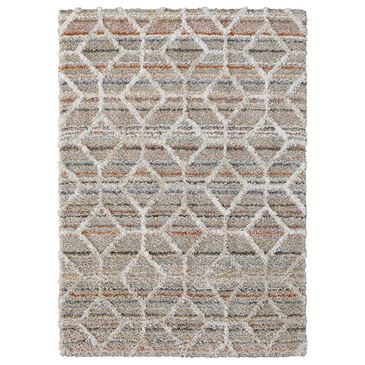 Feizy Mynka 5" x 8" Beige and Multicolor Area Rug, , large