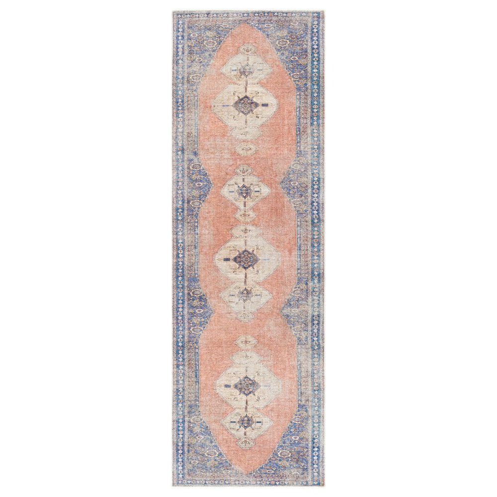 Surya Amelie AML-2328 2"7" x 7"10" Wheat, Ivory, Navy, Saffron, Orange and Taupe Area Rug, , large