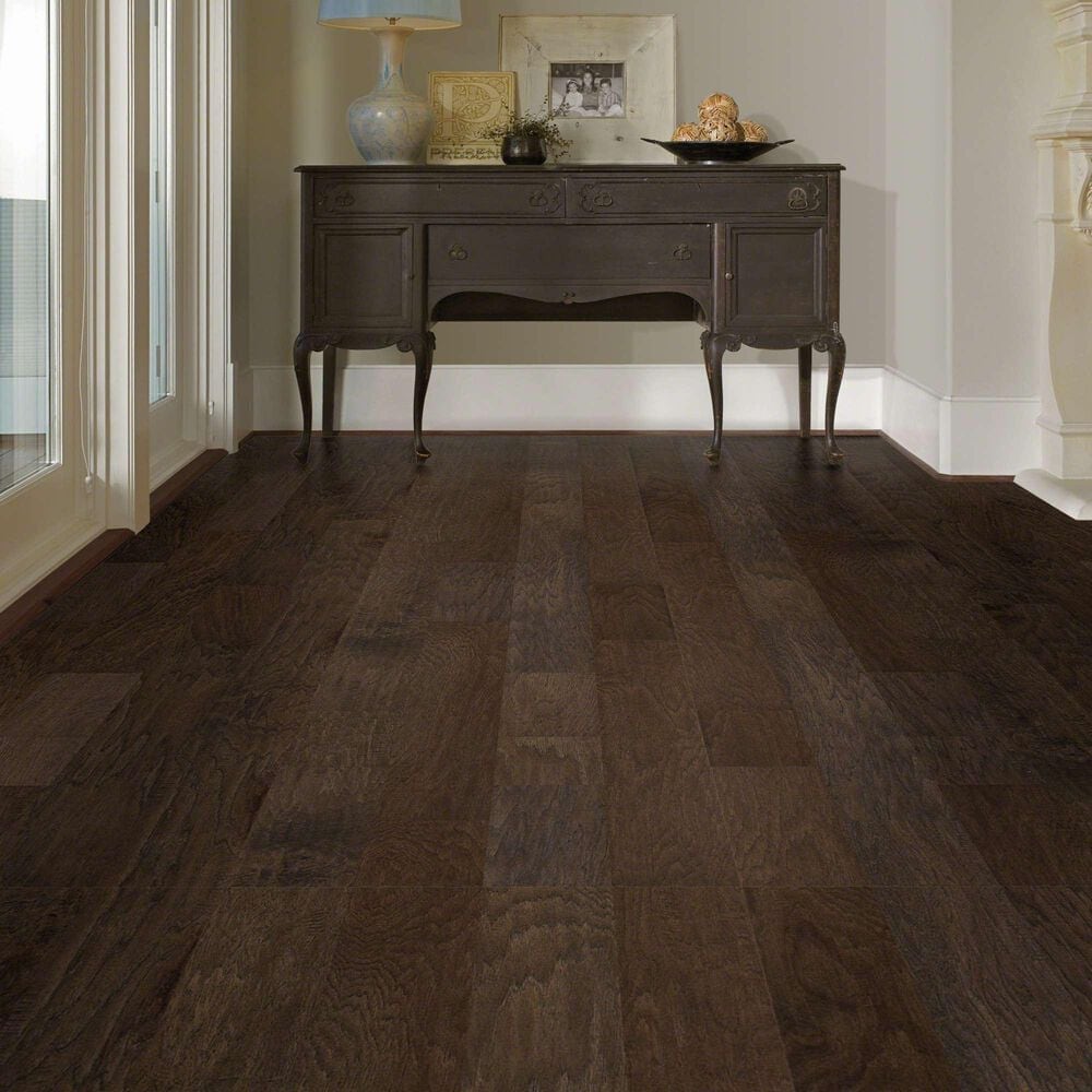 Shaw Epic Plus Riverstone 6 3/8&quot; Espresso Hickory Hardwood, , large