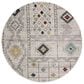 Safavieh Adirondack ADR206F 6" Round Light Grey and Aqua Area Rug, , large