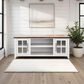 Legends Home Providence 66" TV Console in White and Bourbon, , large