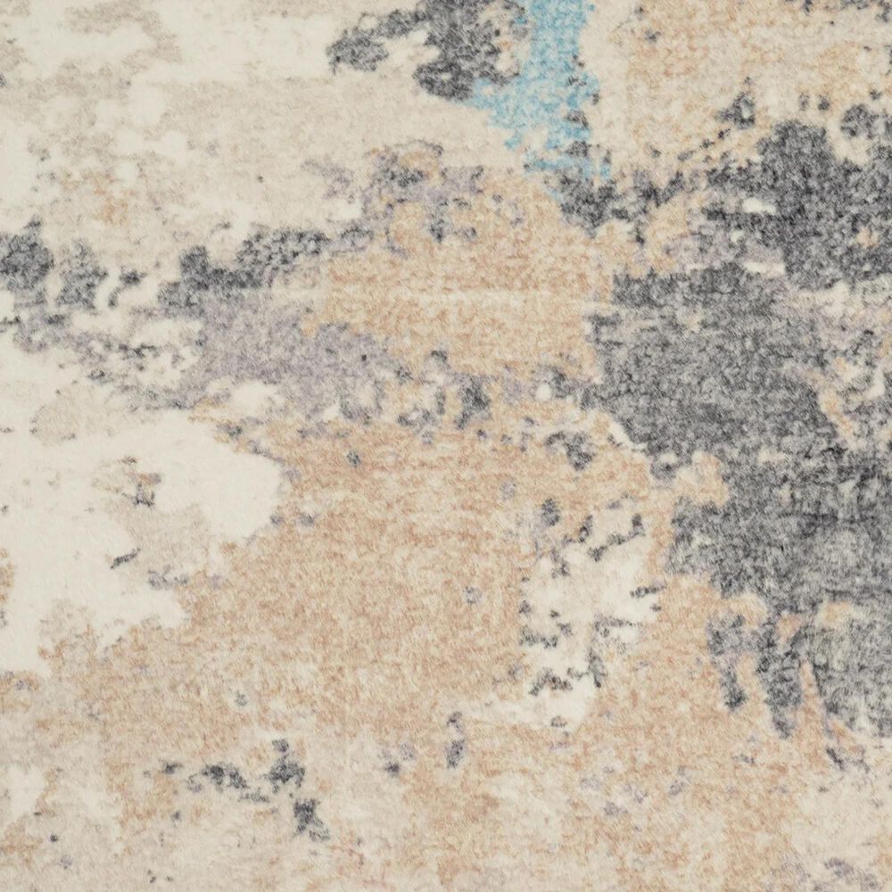 Kas Oriental Rugs Roxy Landscape 2&#39; x 7&#39; Blue Runner, , large