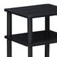 HOMLUX 3-Tier Turn-N-Tube End Table in Americano and Black (Set of 2), , large