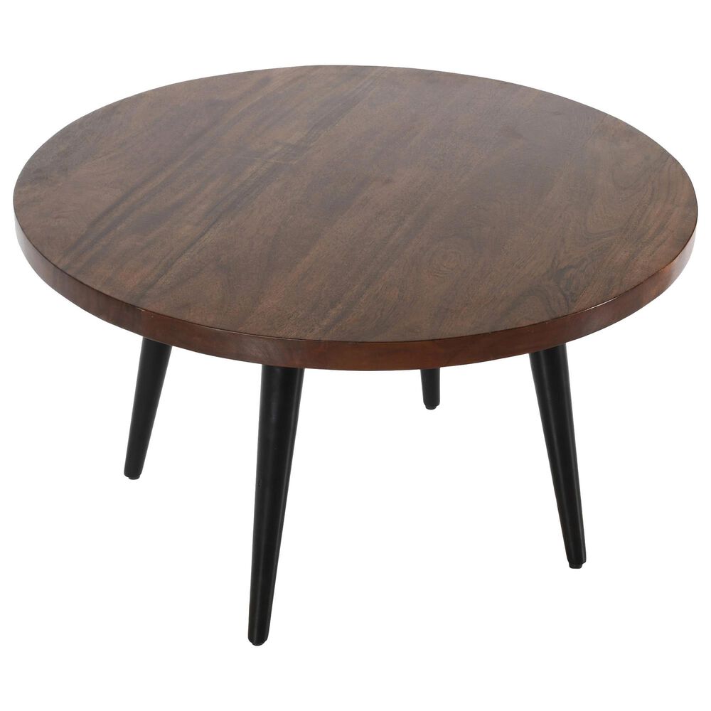 Waltham Prelude Round Cocktail Table in Walnut, , large