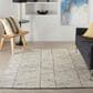Nourison Colorado 8"3" x 11"6" Grey and White Area Rug, , large