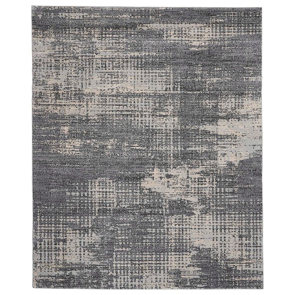 Nourison Rush CK953 10" x 14" Grey and Beige Area Rug, , large