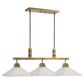 Uttermost Brookdale 3-Light Linear Chandelier in Aged Brass, , large