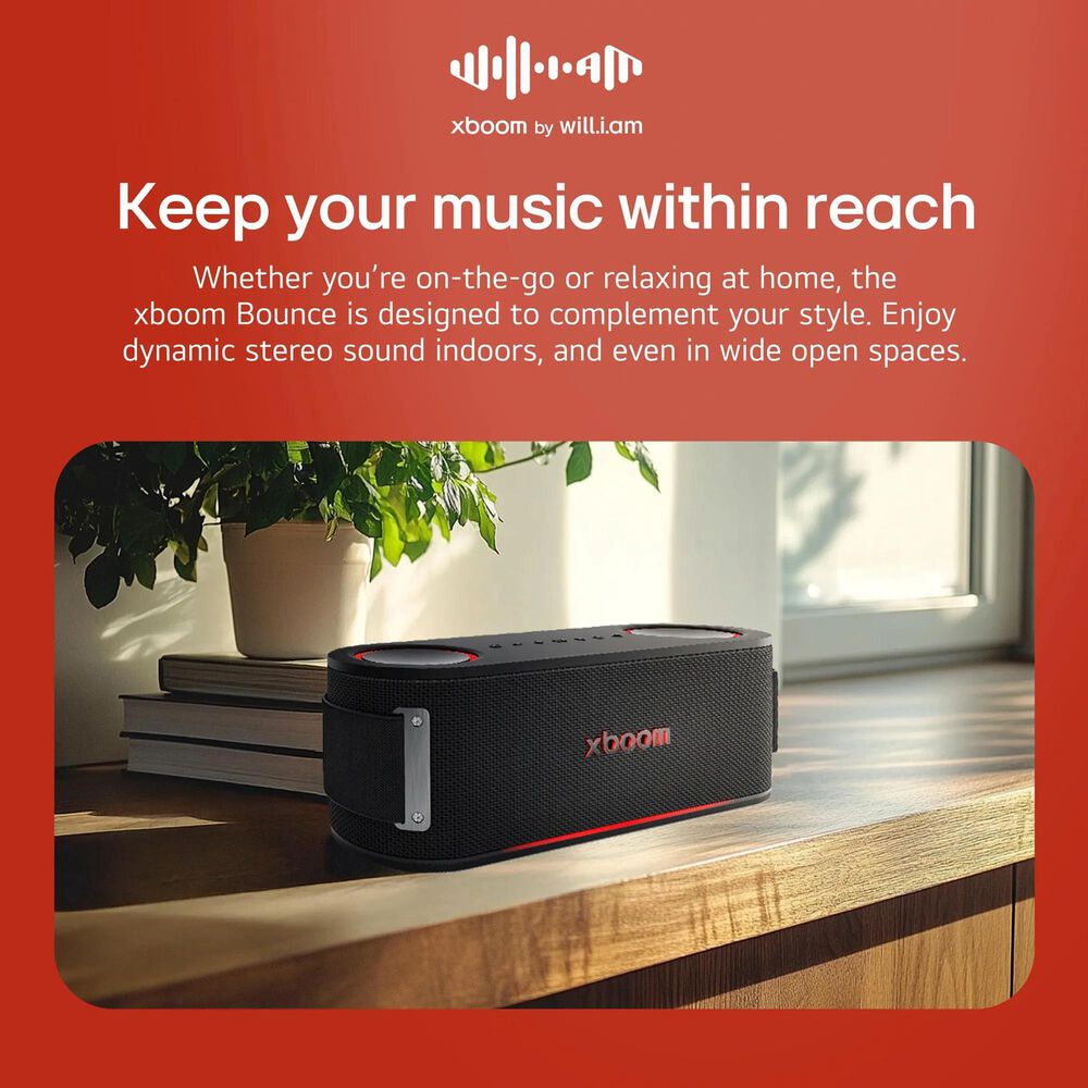 LG Xboom Bounce Bluetooth Speaker in Black, , large