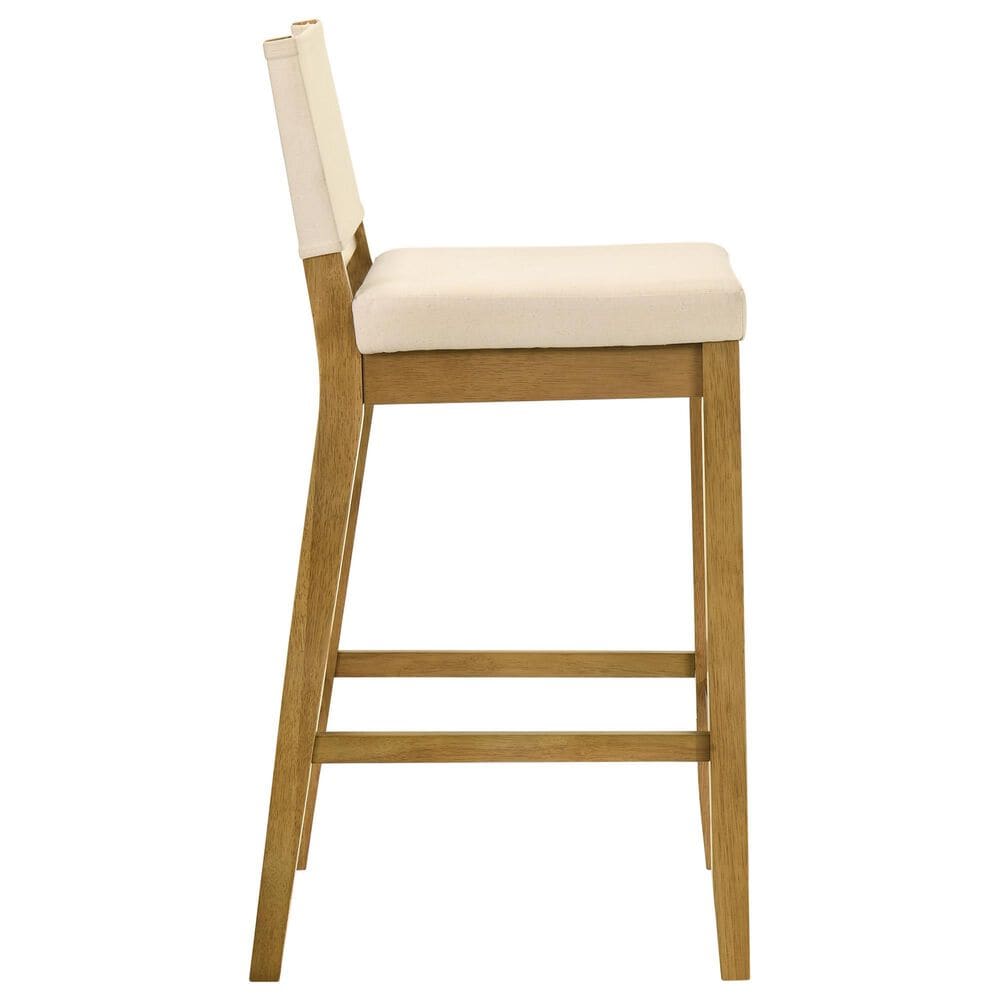 Armen Living Yaneli Swivel Bar Height Stool in Amber Glow, , large