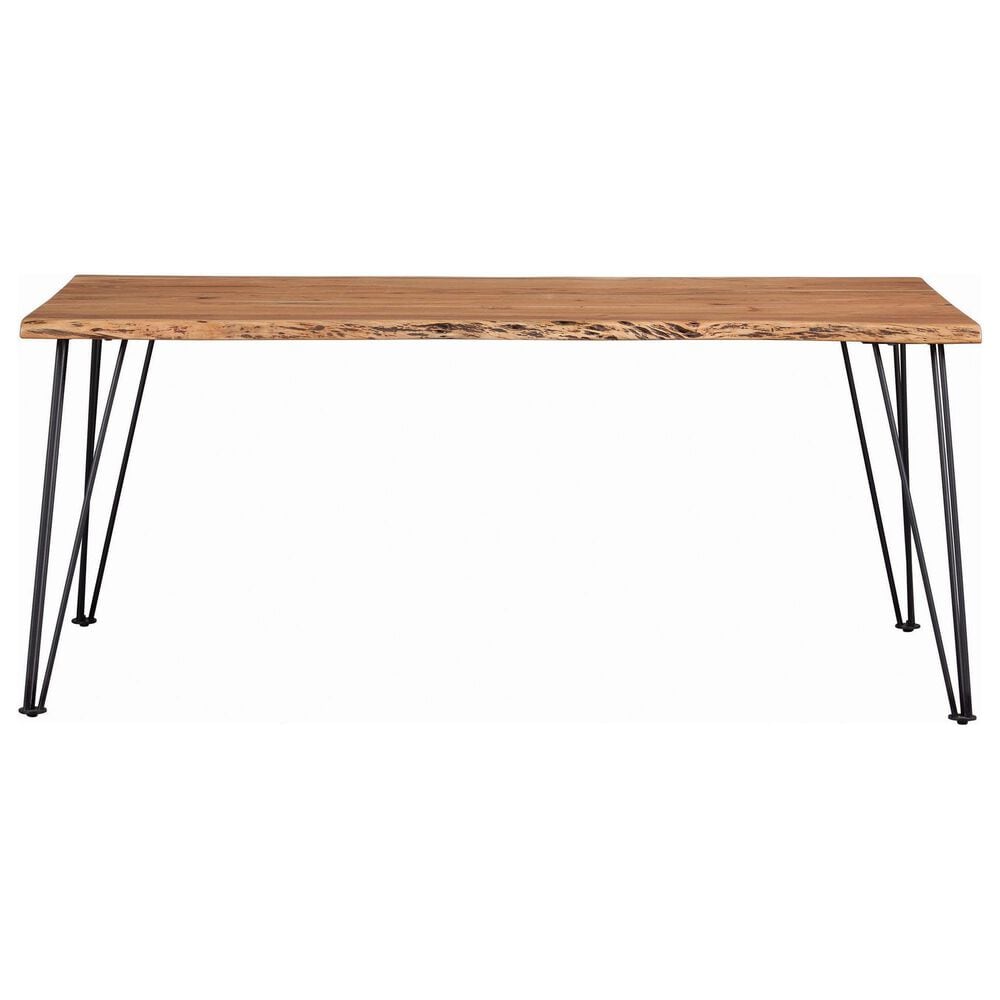 Pacific Landing Sherman and Dittnar 7-Piece Rectangular Dining Set in Matte Black and Natural, , large