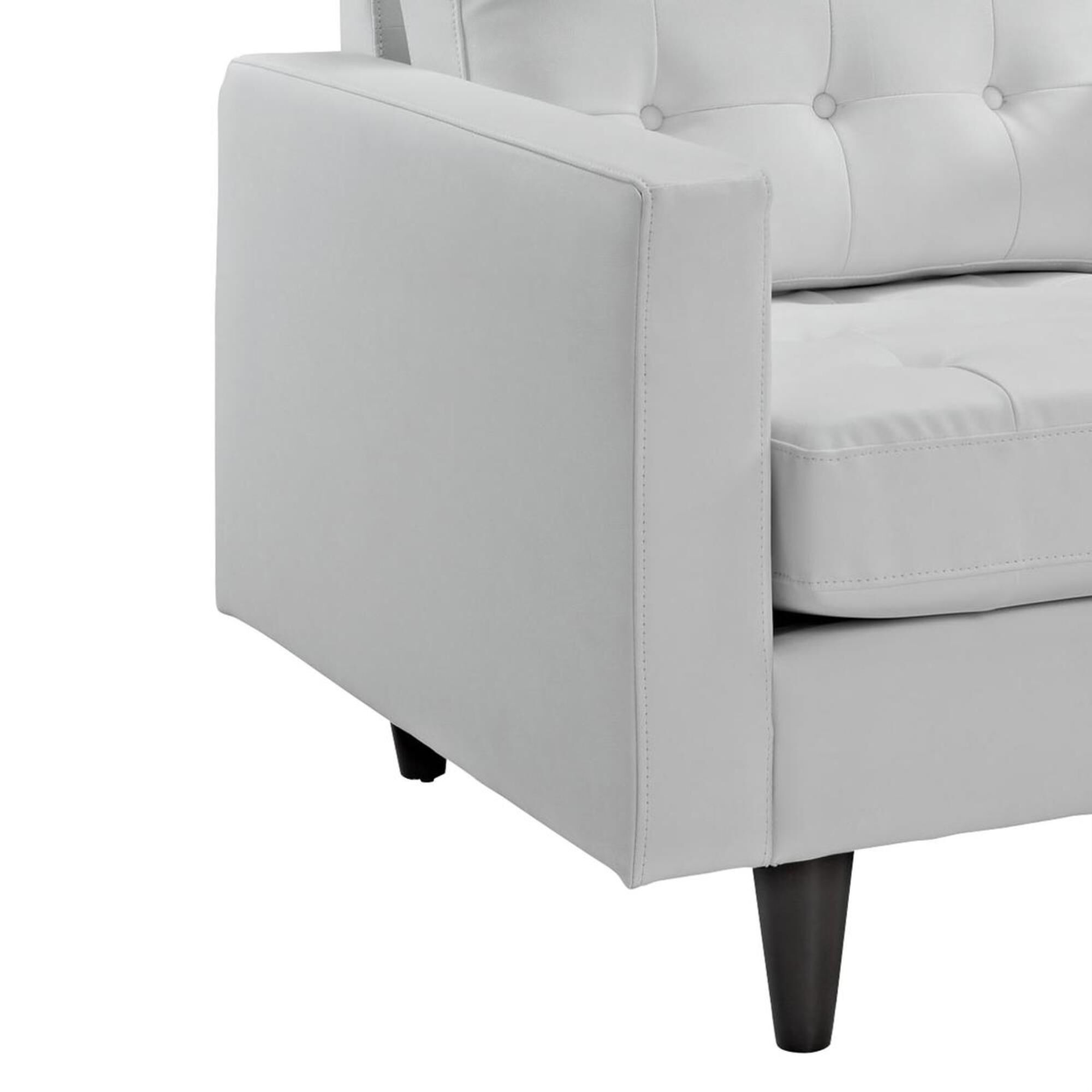 Modway Empress Sofa and Armchairs Set of 3 in White NFM