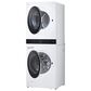 LG Single Unit Front Load LG WashTower with Center Control 4.5 Cu. Ft. Washer and 7.4 Cu. Ft. Gas Dryer in White, , large