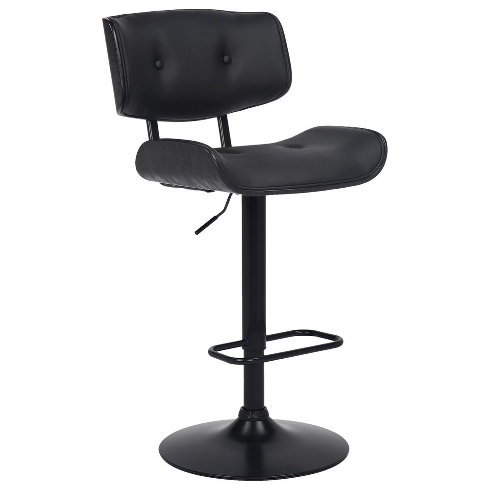 Blue River Brooklyn Adjustable Swivel Bar Stool in Black, , large