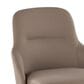 LumiSource York Side Chair with Brown Faux Leather Cushion in Dark Walnut (Set of 2), , large