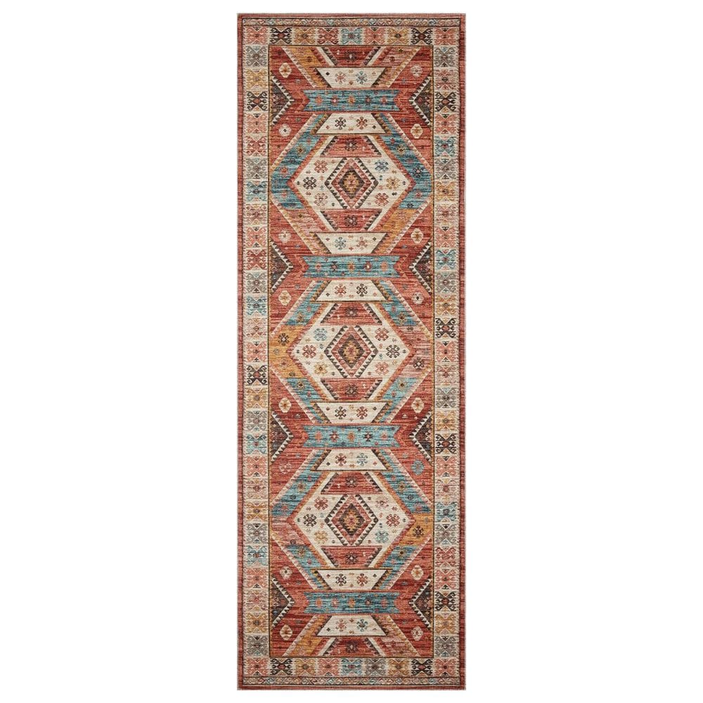 Loloi II Zion ZIO-05 2"6" x 7"6" Red and Multicolor Runner, , large