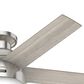 Hunter Anslee Low Profile 46" Ceiling Fan with LED Lights in Brushed Nickel, , large