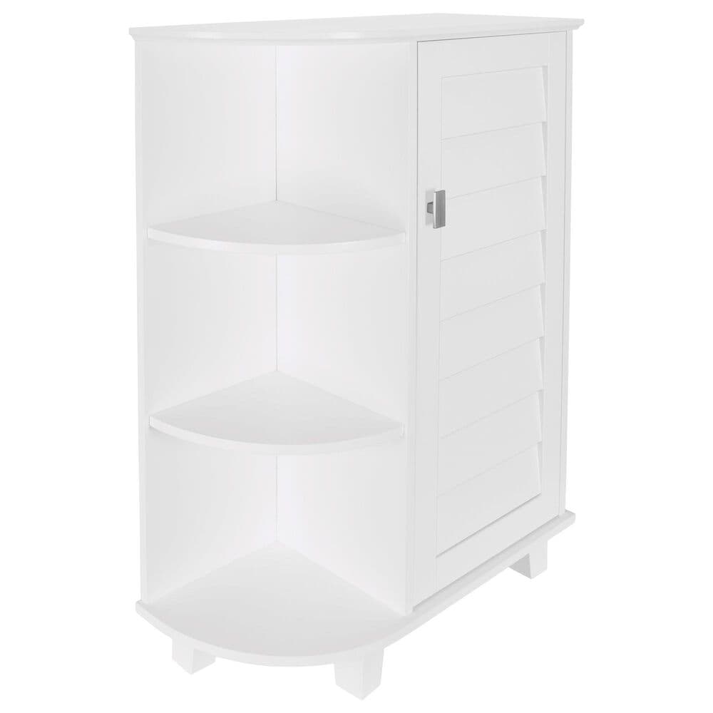 RiverRidge Home Brookfield 1-Door Floor Cabinet with Side Shelves in White, , large