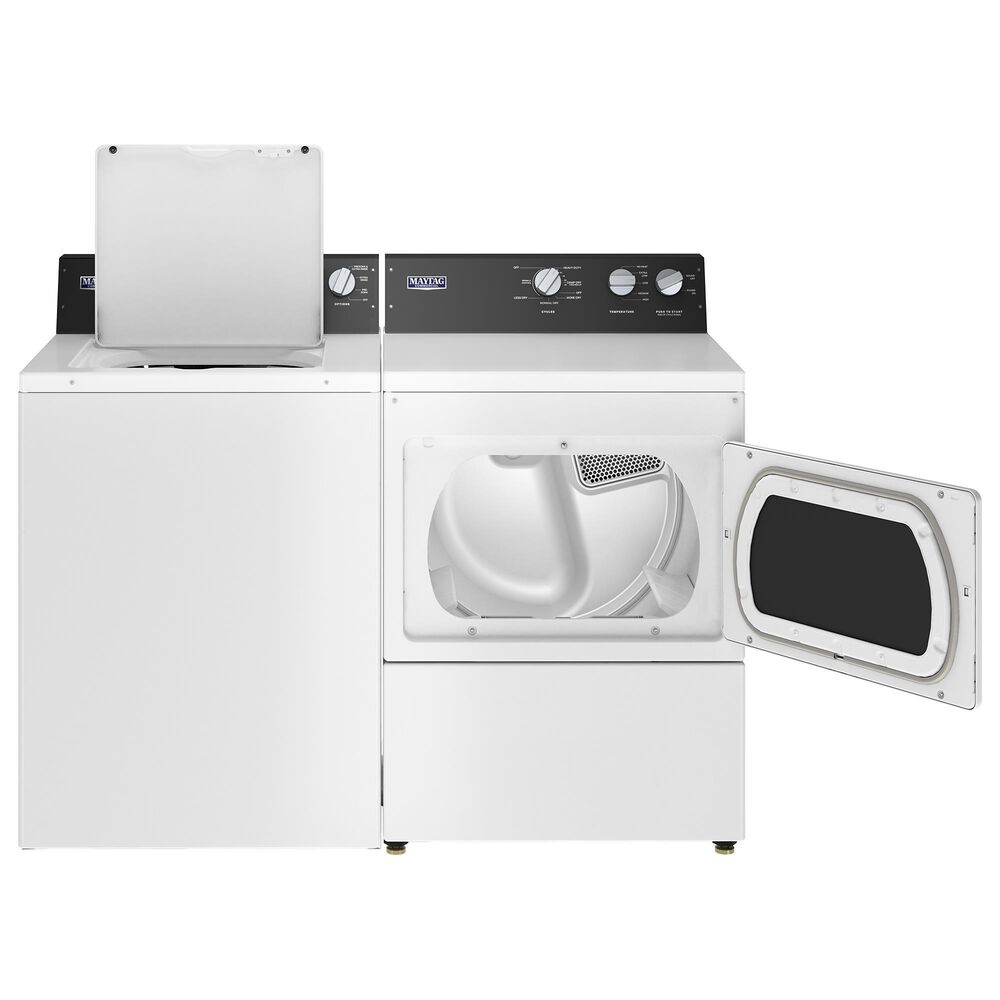 Maytag 3.5 Cu. Ft. Washer and 7.4 Cu. Ft. Gas Dryer in White, , large