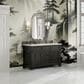 James Martin Vanities Brookfield 60" Single Bathroom Vanity in Black Onyx with 3 cm Victorian Silver Quartz Top and Rectangular Sink, , large