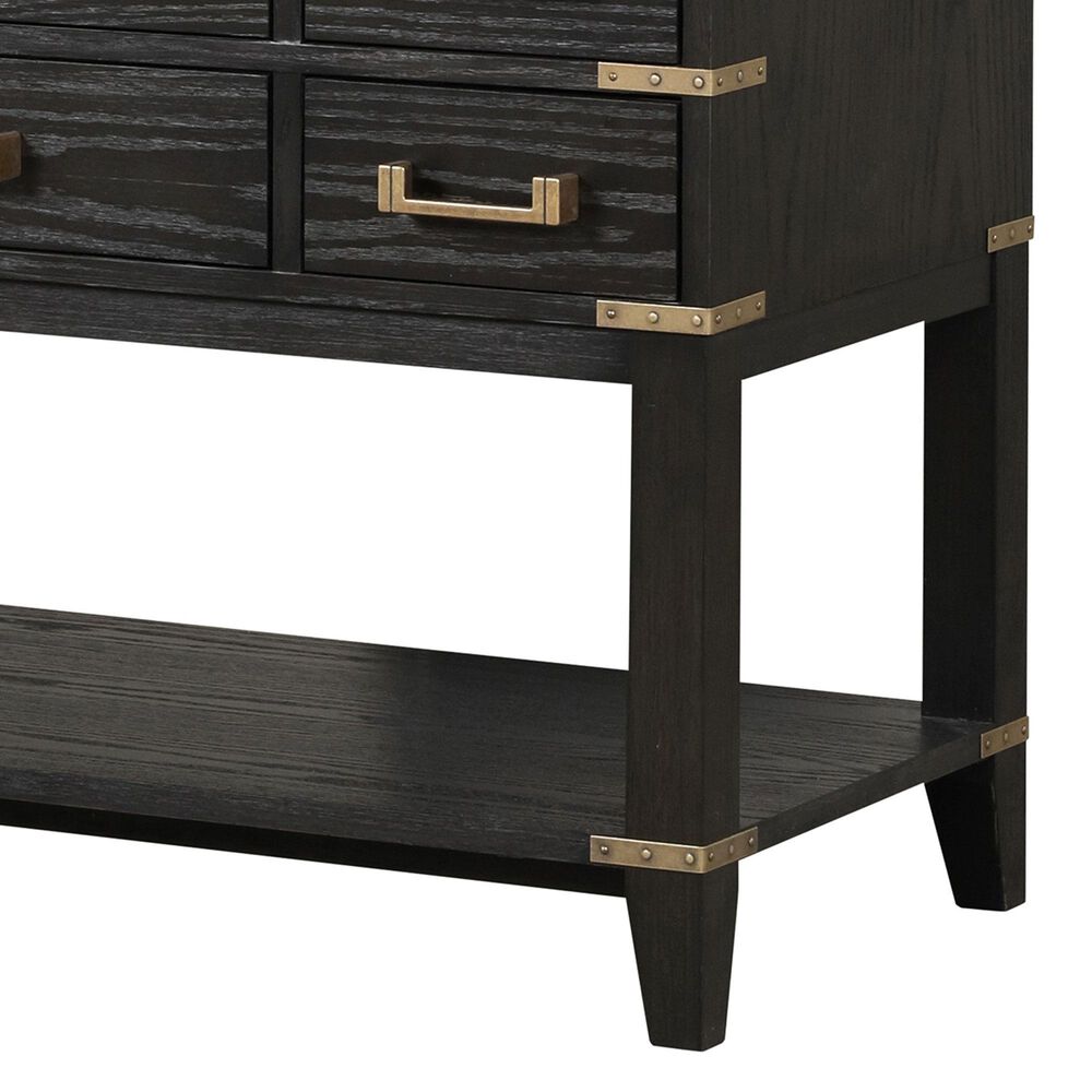 Lexora Home Norwalk 48&quot; Single Bathroom Vanity in Black Oak with White Quartz Top and Rectangular Sink, , large