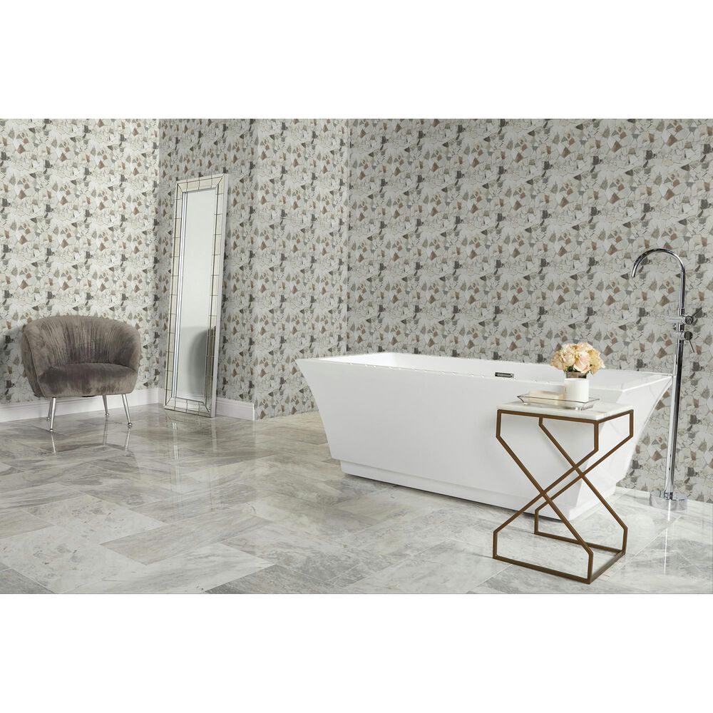 Dal-Tile Gamma Illusive 13&#39;&#39; X 13&#39;&#39; PEBBLE Natural Stone Mosaic Sheet, , large