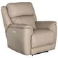 HomeStretch Tuscany Leather Power Recliner in Stonewash, , large