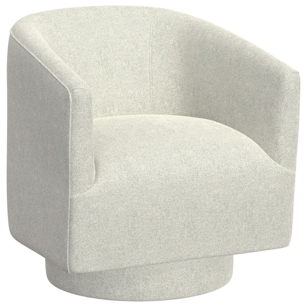Emerald Home Furnishings Brylee Swivel Accent Chair in White, , large