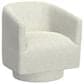 Emerald Home Furnishings Brylee Swivel Accent Chair in White, , large