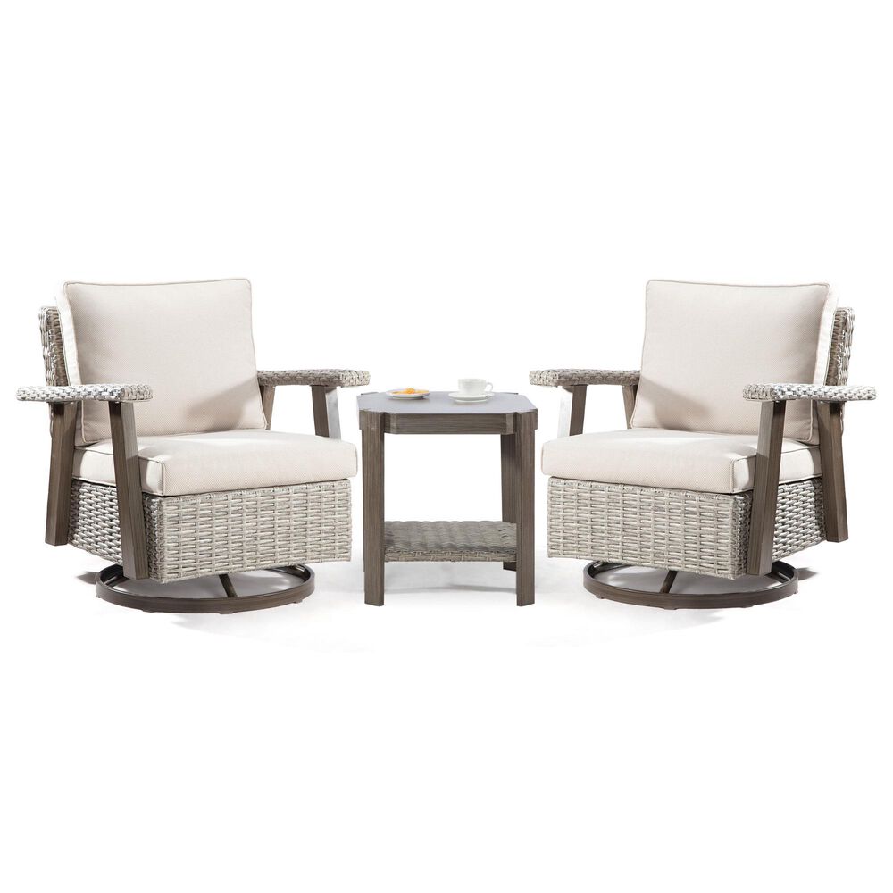 Sunwell Garden 3-Piece Patio Chat Set in Beige, , large