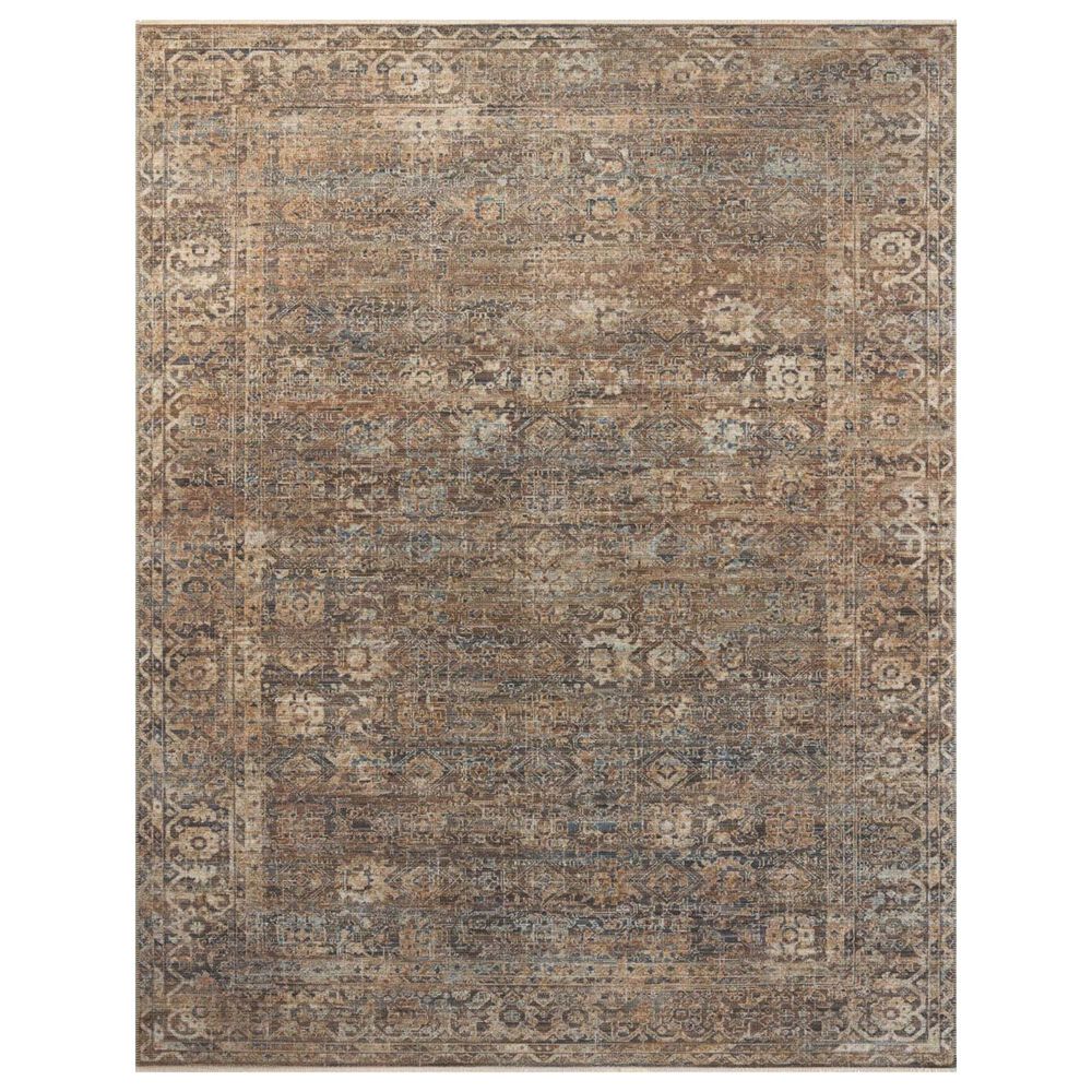 Loloi Heritage 4" x 6" Mocha and Denim Area Rug, , large