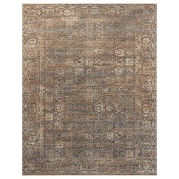 Loloi Heritage 4" x 6" Mocha and Denim Area Rug, , large