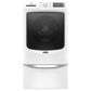 Maytag 4.8 Cu. Ft. Front Load Washer and 7.3 Cu. Ft. Electric Dryer Laundry Pair with Pedestal in White, , large