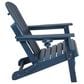 Hearth and Haven 34" Outdoor Folding Adirondack Chair with Cup Holder in Navy Blue, , large