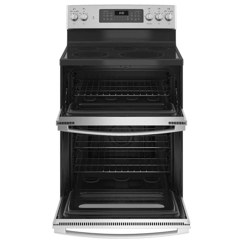 GE Appliances 30" Freestanding Electric Double Oven Range in Stainless