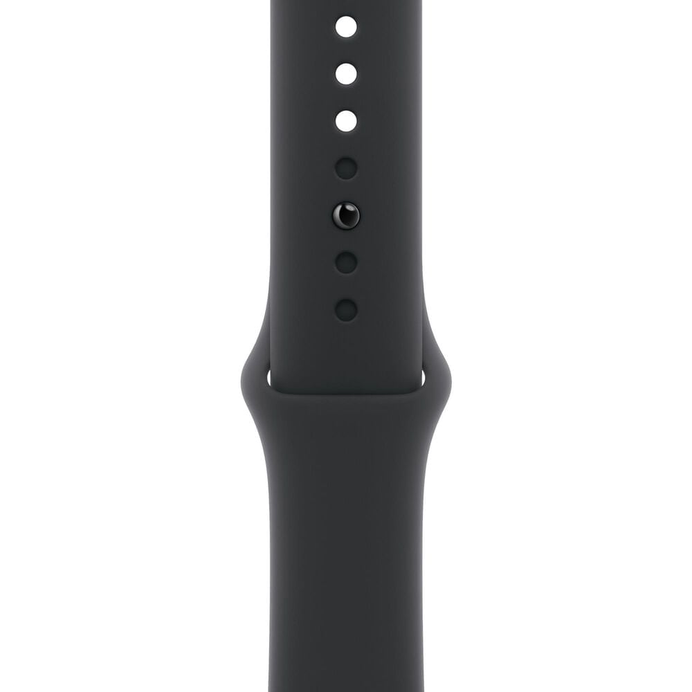 Apple Watch Series 11 (GPS) 46mm Aluminum Case with Black Sport Band - M/L in Jet Black and 2-Year AppleCare+, , large