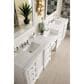 James Martin Vanities De Soto 118" Double Bathroom Vanity in Bright White with 3 cm Arctic Fall Solid Surface Top, , large