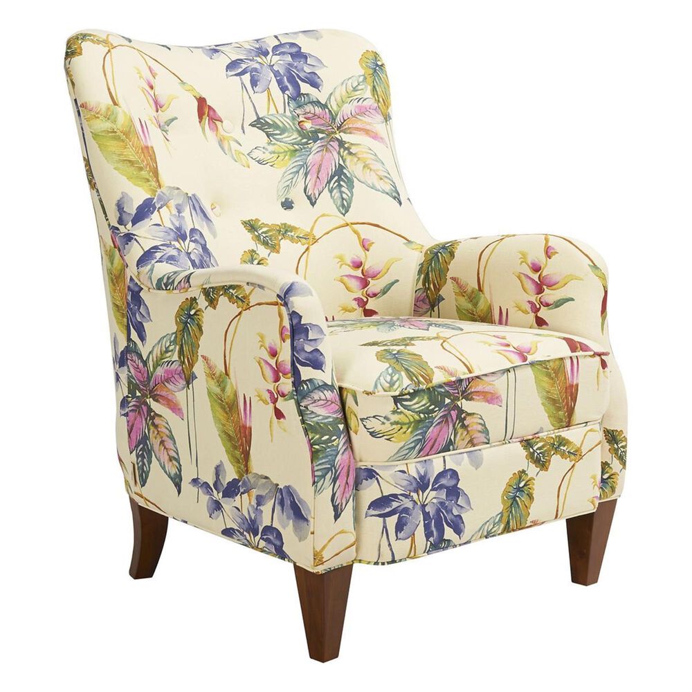 Jennifer Taylor Home Paradise Upholstered Arm Chair Off-White/Floral, , large