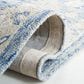 Safavieh Micro-Loop MLP503M 3" Square Blue and Ivory Area Rug, , large