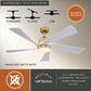 Vaxcel Redmond 52" Integrated LED Ceiling Fan in Satin Brass, , large