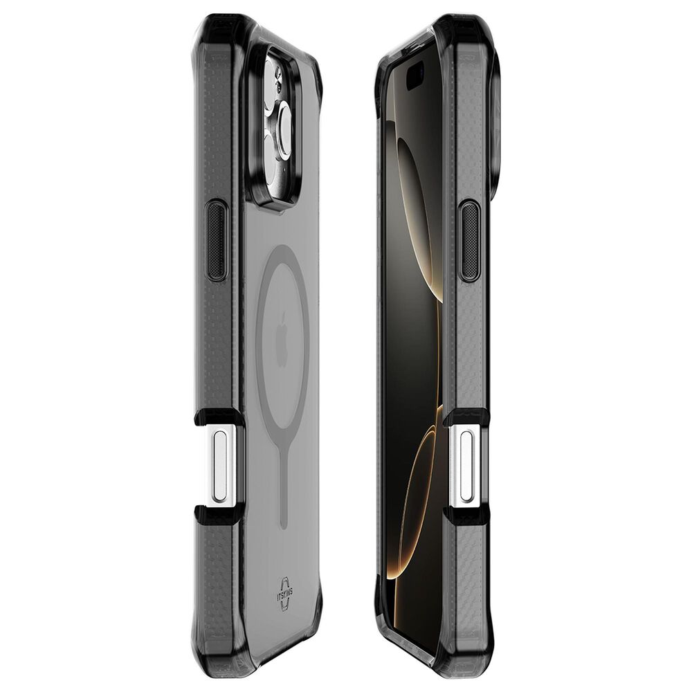 ITSkins Hybrid R Vapor MagSafe Case with Stand for Apple iPhone 16 Pro in Smoke, , large