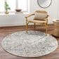 Surya Dresden Taupe, Off-White, Light Gray, Deep Teal, Dusty Sage, Ink Blue and Mustard 5"3" Round Area Rug, , large