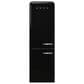 SMEG 11.69 Cu. Ft. Retro Freestanding Bottom Mount Refrigerator with Left Hinge in Black, , large