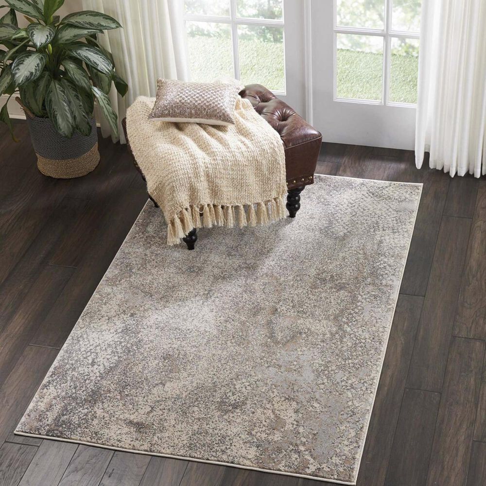 Nourison Heritage KI352 3"10" x 5"10" Grey Area Rug, , large