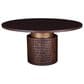 Home Trends & Design Santa Cruz 60" Round Dining Table in Brown and Antique Bronze - Table Only, , large