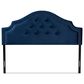 Baxton Studio Cora Queen Upholstered Panel Headboard in Royal Blue, , large