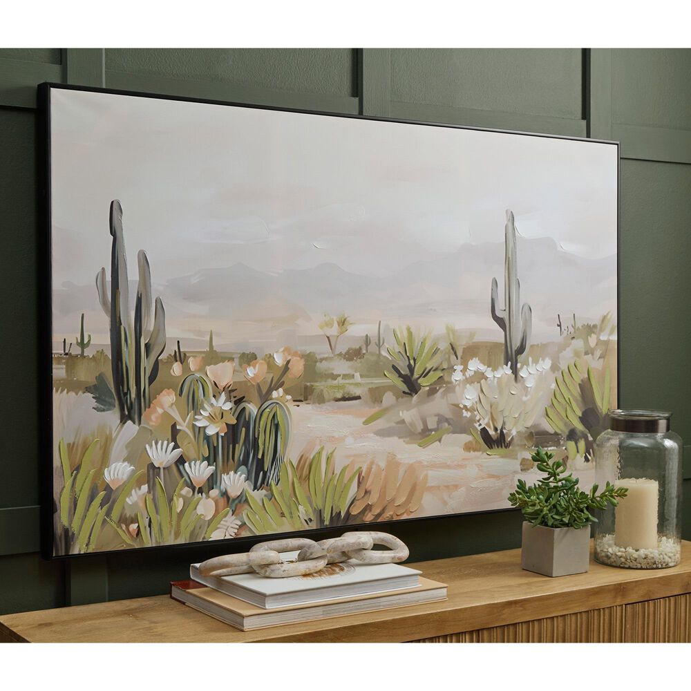 Ashley Sidworth 60" x 36" Wall Art in Green, Beige and Gray, , large